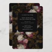 ムーディ絵を描花模様ロマン結婚ティック 招待状 (正面/裏面)