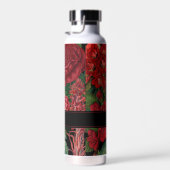 ムーディ花模様ズブラック&ブルゴーニュヴィンテージモノグラム ウォーターボトル (右面)