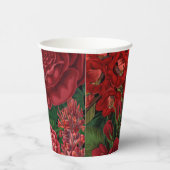 ムーディ花模様ズブラック&ブルゴーニュヴィンテージ 紙コップ (右)