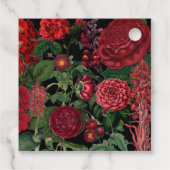 ムーディ花模様ブラックアーチブルゴーニュ結婚レッド フェイバータグ (裏面)