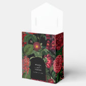 ムーディ花模様ブラックアーチブルゴーニュ結婚レッド フェイバーボックス (オープン)