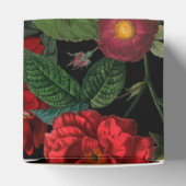 ムーディ花模様ブラックアーチブルゴーニュ結婚レッド フェイバーボックス (上部)