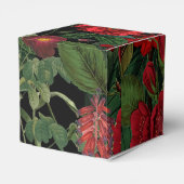 ムーディ花模様ブラックアーチブルゴーニュ結婚レッド フェイバーボックス (裏面サイド)