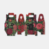 ムーディ花模様ブラックアーチブルゴーニュ結婚レッド フェイバーボックス (折り畳みなし)