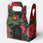 ムーディ花模様ブラックアーチブルゴーニュ結婚レッド フェイバーボックス (オープン)