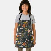 ムーディ花模様 パーソナライズされた エプロン (インサイチュ)