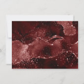 ムーディ アゲート | ヘンナ ブラッド レッド ガーネット ジュエル トーン 招待状 (裏面)