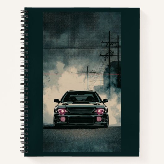 ムーディJDM GC8 クラシックスポーツカーのスモーク風景 N ノートブック (正面)