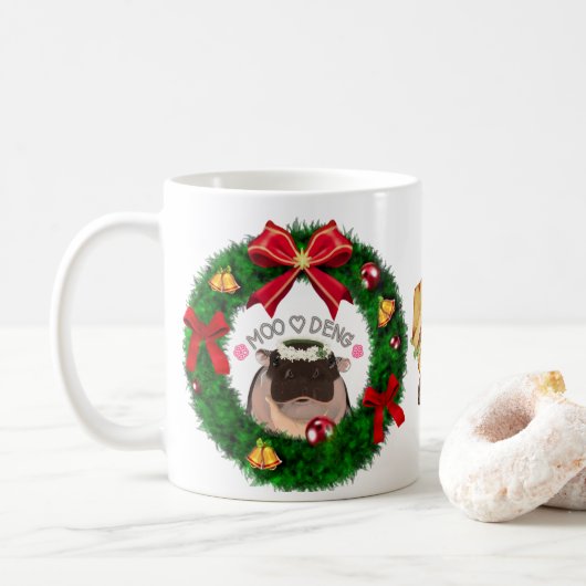 ムーデンカバのメリークリスマス コーヒーマグカップ (ドーナツ)