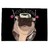 ムーデン（Moo Deng）、タイ出身のカバが有名である ラージペーパーバッグ (裏面)