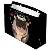 ムーデン（Moo Deng）、タイ出身のカバが有名である ラージペーパーバッグ (裏面アングル)