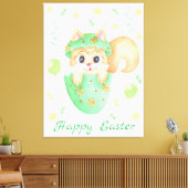ムードのためのキュートなイースター前向きリス キャンバスプリント (インサイチュ (リビング))