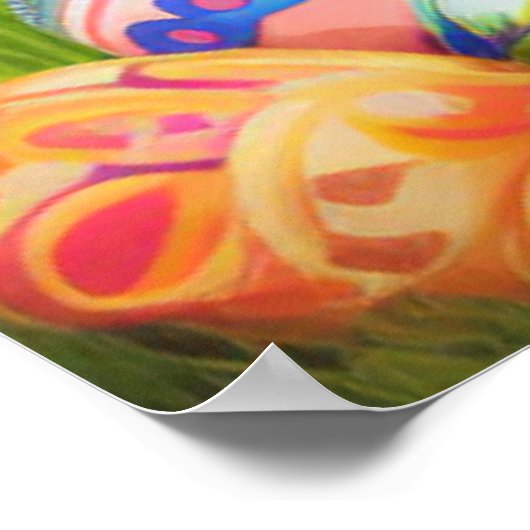 ムードのポスターのための可愛い前向きイースターバニー ポスター (角)