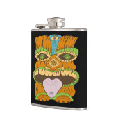 ムードの力強いサイケデリックティキおもしろい像 フラスク (左)