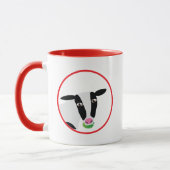 ムードを壊さないでユーモアを楽しむ牛 マグカップ (左)