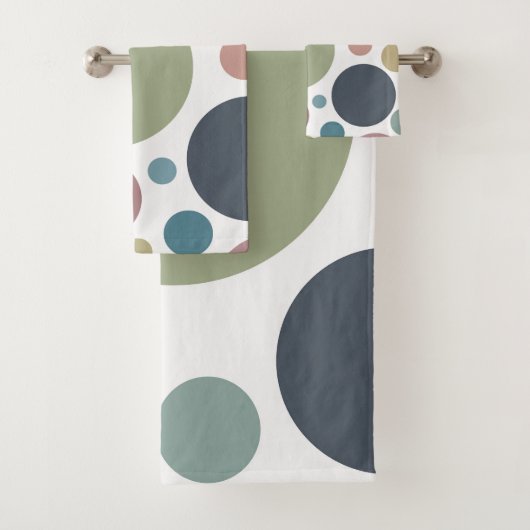 ムードカッコいいポルカドット バスタオルセット (インサイチュ)