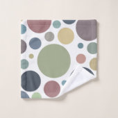 ムードカッコいいポルカドット バスタオルセット (ウォッシュタオル)