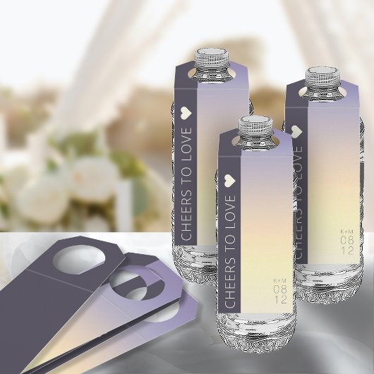 ムードグラデーショ結婚ンの応援インディゴサンセットID741 ボトルネックタグ