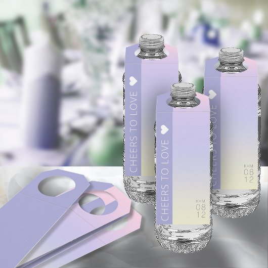 ムードグラデーショ結婚ンの応援パステルドーンID741 ボトルネックタグ