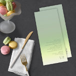 ムードグラデーシ結婚ョンの春牧草地ID741 メニュー<br><div class="desc">このミニマルなセットのピースの背景結婚は、ソフトセージの緑から黄色からアイボリーまでの色の目を引く淡い色のグラデーションである。ここに結婚示すメニューカードにはお洒落、モダンレイアウトとコンテンポラリーsans serifのフォントが含まれており、魅力的な機能を追加する。提供されたテンプレートを使用して、メニュー選択、イニシャル結婚、日付を簡単に追加できる。ID741を検索して、春Meadowで一致する製品の完全なセットを表示するか、あなたのカラーパレットに合わせて他の利用可能なグラデーションの組み合わせ結婚の1つを選択する。</div>