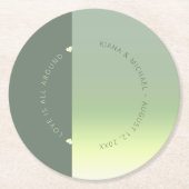 ムードグラデーシ結婚ョンの春牧草地ID741 ラウンドペーパーコースター (正面)