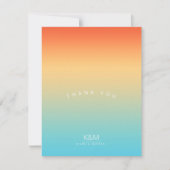 ムードグラデ結婚ィティの感謝していトロピカルスカイID741 サンキューカード (正面)