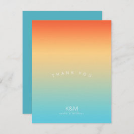 ムードグラデ結婚ィティの感謝していトロピカルスカイID741 サンキューカード