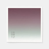 ムードグラデ結婚ントのバーガンディーミストID741 スタンダードカクテルナプキン (正面)