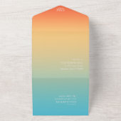 ムードグラデ結婚ントの熱帯の空ID741 オールインワン招待状 (外側)