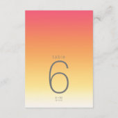 ムードグラデ結婚ーションのテーブル暑い夏ID741 招待状 (裏面)