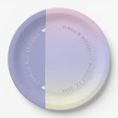 ムードグラデ結婚ーションのパステルドーンID741 ペーパープレート (正面)