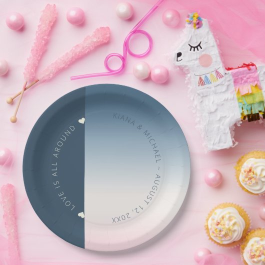 ムードグラデ結婚ーションのプロシアの空ID741 ペーパープレート (パーティー)