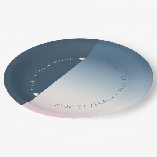 ムードグラデ結婚ーションのプロシアの空ID741 ペーパープレート (アングル)