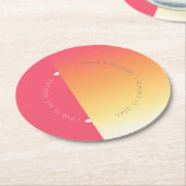 ムードグラデ結婚ーションの暑い夏ID741 ラウンドペーパーコースター (アングル)