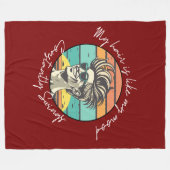 ムードスインガーのタイムマシンブラックスタイル時計 フリースブランケット (正面(横))