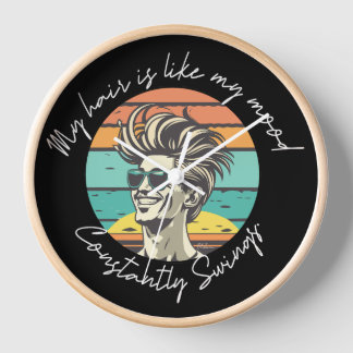 ムードスインガーのタイムマシンブラックスタイル時計 壁時計