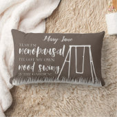 ムードスイングマイガーデン更年期おもしろい引用文 ランバークッション (ブランケット)