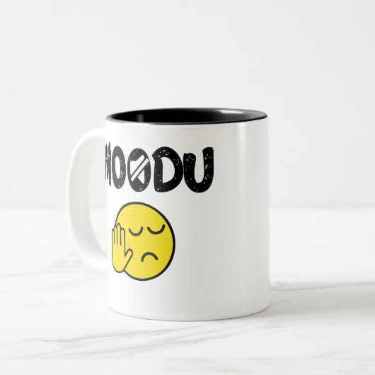 ムードタミルシャットアップおもしろい引用文 ツートーンマグカップ (正面左)