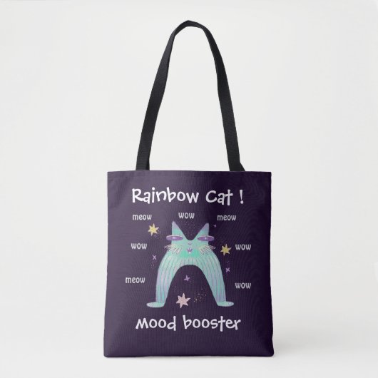ムードブースターかわいい猫 トートバッグ (正面)