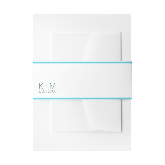 ムードミニマル結婚リストのトロピカルスカイID741 招待状ベリーバンド (正面例)