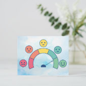 「ムードメーター」情緒的はがきデザイン ポストカード (スタンド正面)