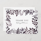 ムードモダンウォーター色ありがとうはがき ポストカード (正面/裏面)