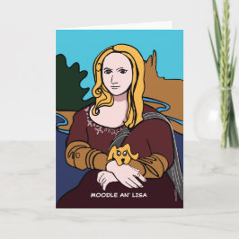 ムードルアンリサおもしろい犬ギフトカード カード