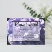 ムード紫紫紫紫紫紫紫花パープルフローラ 出欠カード (スタンド正面)