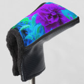 ムード紫色の牡丹と美しいワイゲラの葉 ゴルフヘッドカバー (3/4 正面)