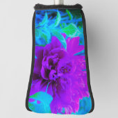 ムード紫色の牡丹と美しいワイゲラの葉 ゴルフヘッドカバー (回転90)