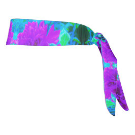 ムード紫色の牡丹と美しいワイゲラの葉 タイヘッドバンド