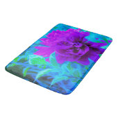 ムード紫色の牡丹と美しいワイゲラの葉 バスマット (アングル)