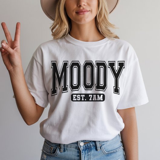 ムード7時AMシャツ皮肉な名言スウェットシャツ彼女へ Tシャツ