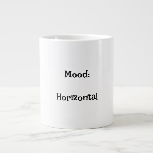 ムード:水平おもしろマグカップ ジャンボコーヒーマグカップ (正面)
